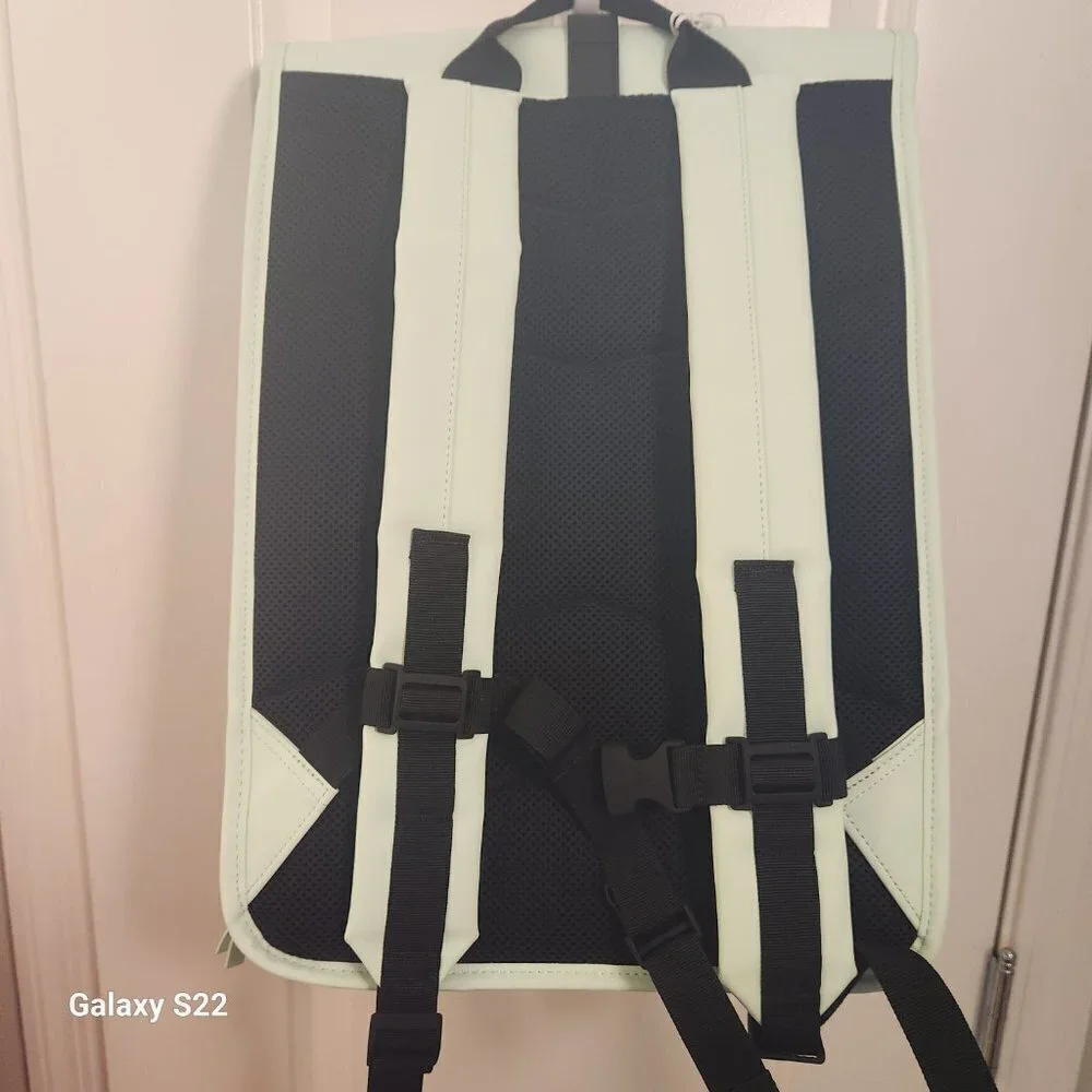 RAINS Rolltop Rucksack Backpack. Color: Mineral. NWT